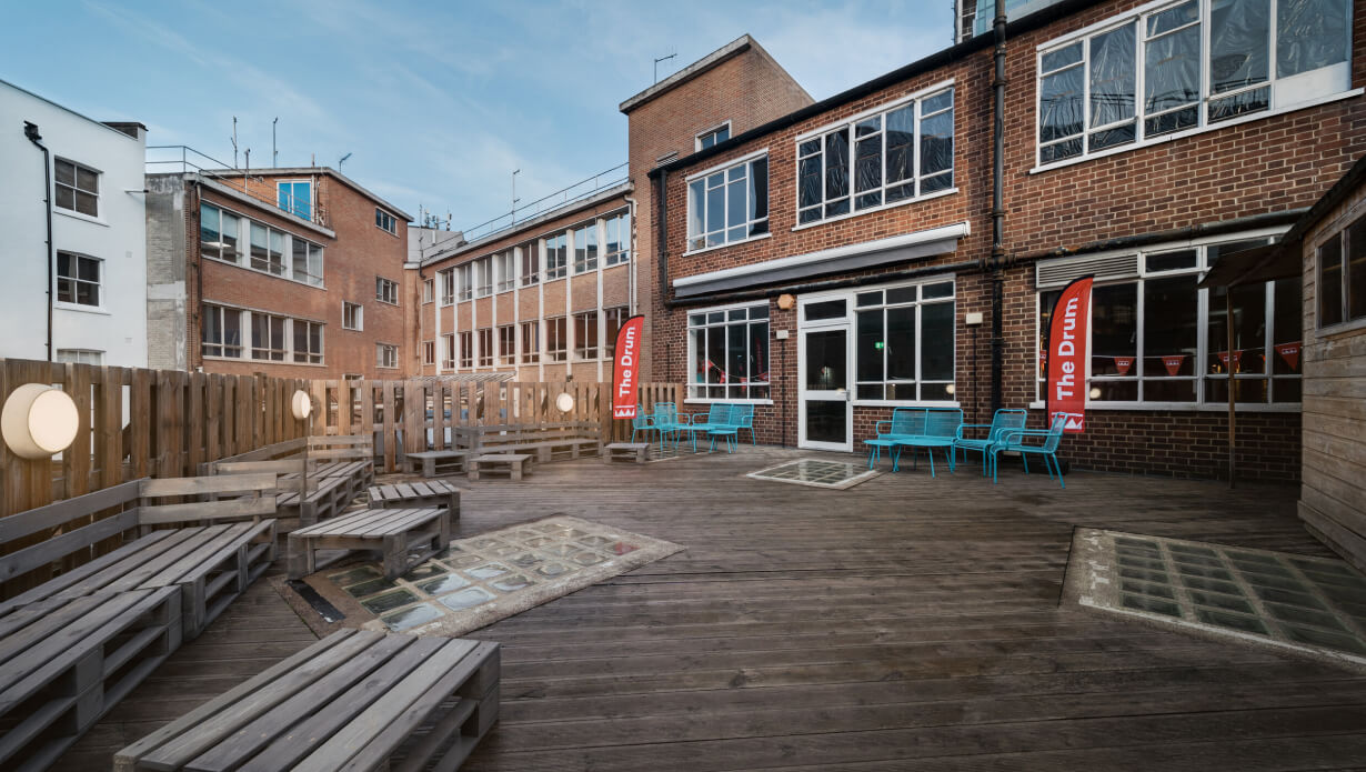 The Drum Labs terrace